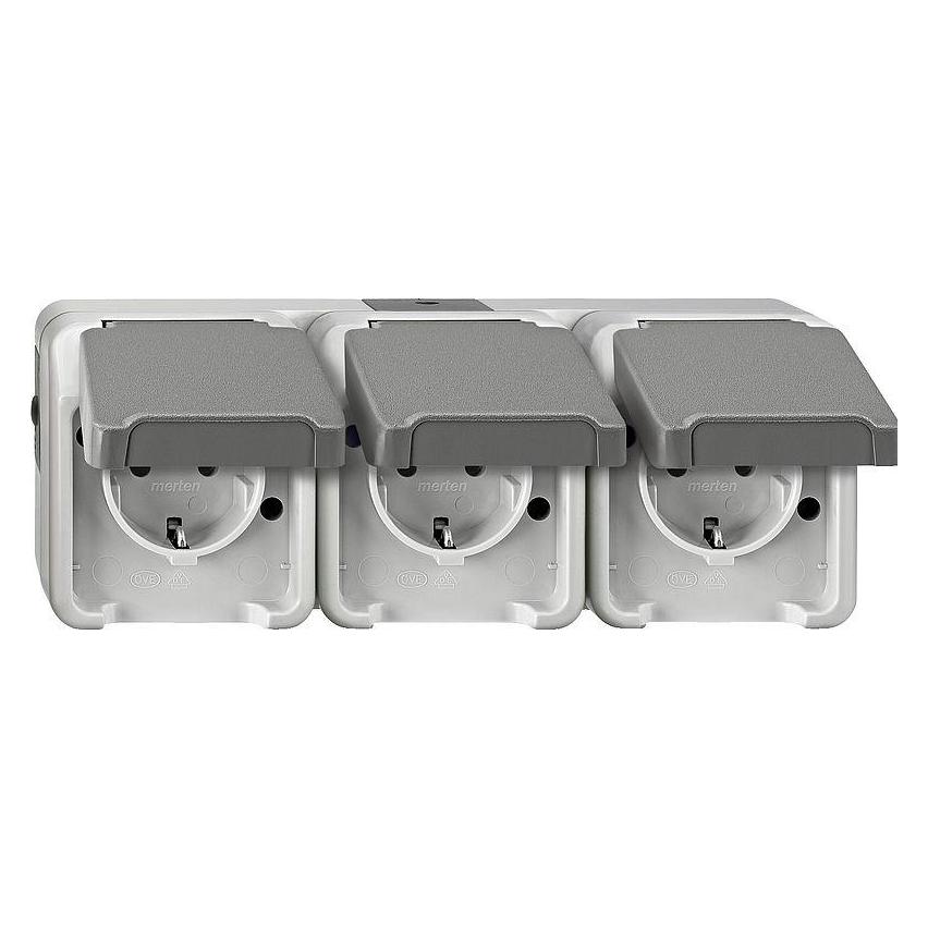 Merten SCHUKO-Dreifach-Steckdose (MEG2391-8029)