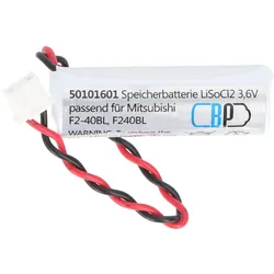 AccuCell Batterie passend für die Maxell ER-6C Batterie mit Kabel und Stecker