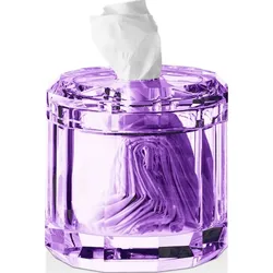 Kristall Taschentuchhalter violett