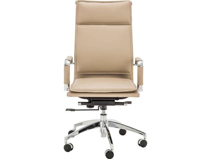 Bürostuhl Laelia beige Textilleder H 115 cm - Bürostuhl