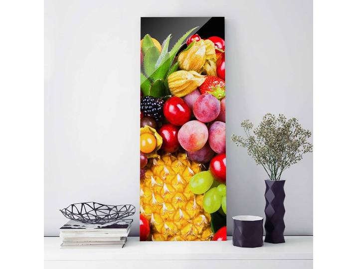 Glasbild Fruit Bokeh Glasart: Sicherheitsglas Material: Glas Motiv: Essen & Getränke Muster: mit Motiv Multicolor 50 x 125 x 0cm