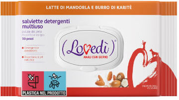 LOVEDI Lovedì Salviette Detergenti Multiuso 30PZ MANDORLA E KARITE'