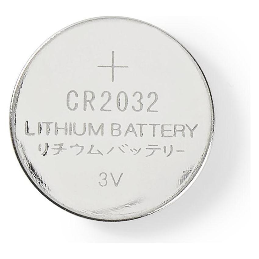 Nedis Lithium-Knopfzellenbatterie CR2032 | 3 V DC | 5-Blister | Silber (5 Stk., CR2032) (BALCR20325BL)