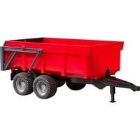 02211 Wannenkippanhänger mit Automatikrückwand, Modellfahrzeug rot/schwarz