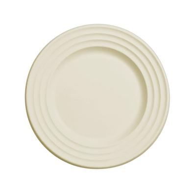 MONOUSO - Zuckerrohr Teller "Premium Wave" Naturfarbe Ø26cm (400 Stück)