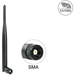 DELOCK WL-Antenne SMA 5dBi Kippgelenk schwarz