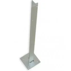 Dreifke® Pfosten mit Bodenplatte für Parkplatzkennzeichen, Stahl verzinkt - 510x2 mm
