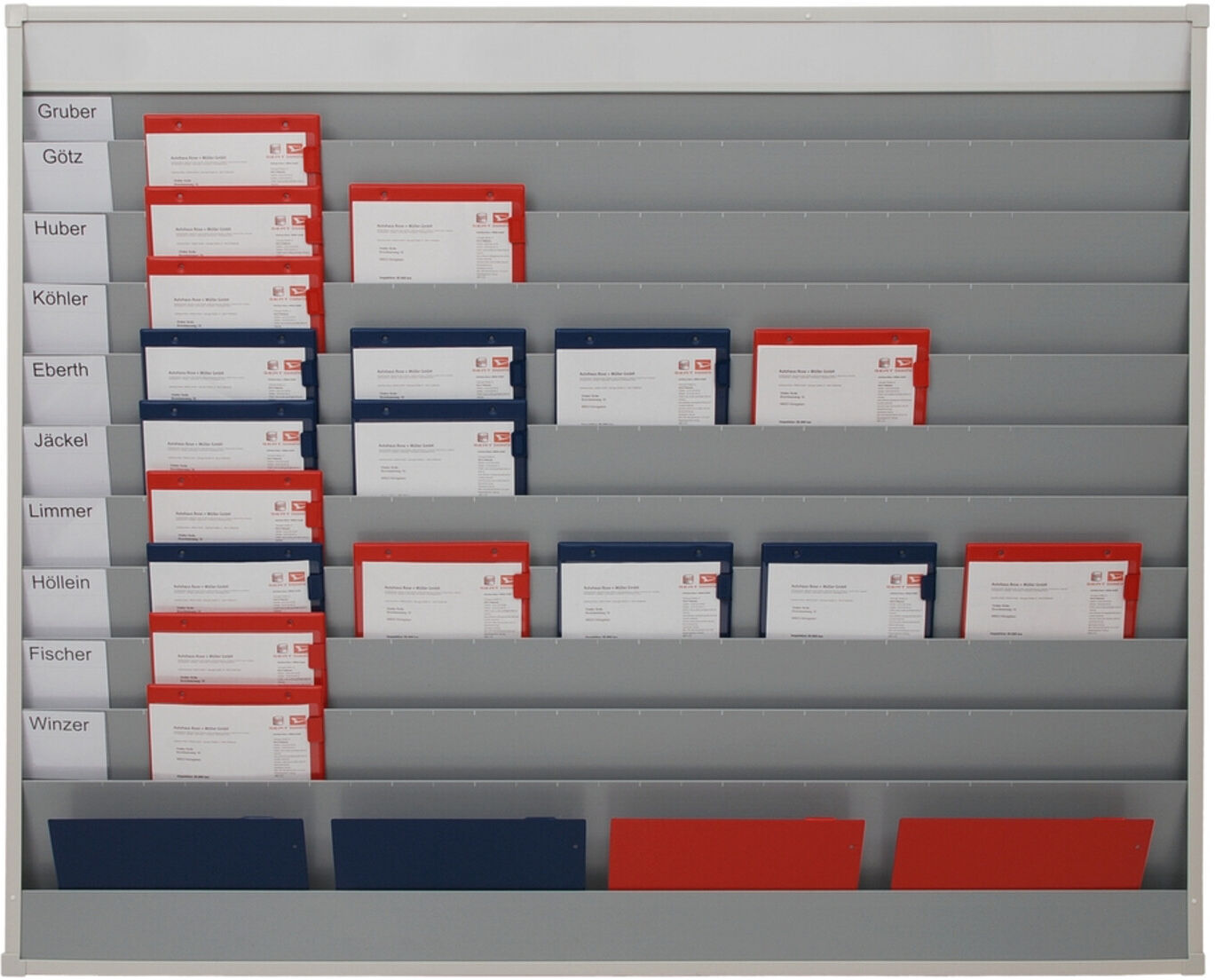 Eichner Planungstafel A4 für den Werkstattbereich 10 Schienen 1580 x 1282 x 78 mm (9019-00115)