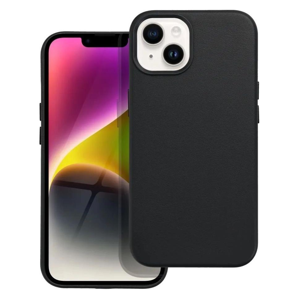 OEM Back panel cover LEATHER MAG COVER case for IPHONE 15 Plus black (Apple iPhone 15 Plus) (49067022)