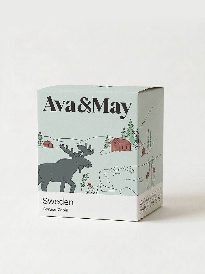 AVA&MAY Duftkerze "Sweden" in Schwarz - 220 g - onesize
