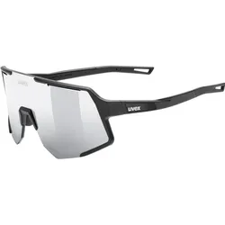 Uvex, Unisex, Sportbrille, sequenze (black matt (silver), Mirror Silver), Schwarz