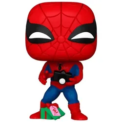 Funko Marvel POP! Vinyl Figur Holiday Spiderman w/Open gift 9 cm