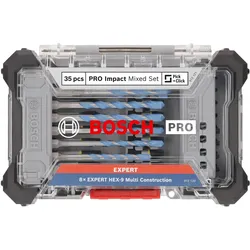 Bosch Professional Zubehör, Bits, PRO Impact Schrauberbits und Multi Construction Bohrer Mixed Set