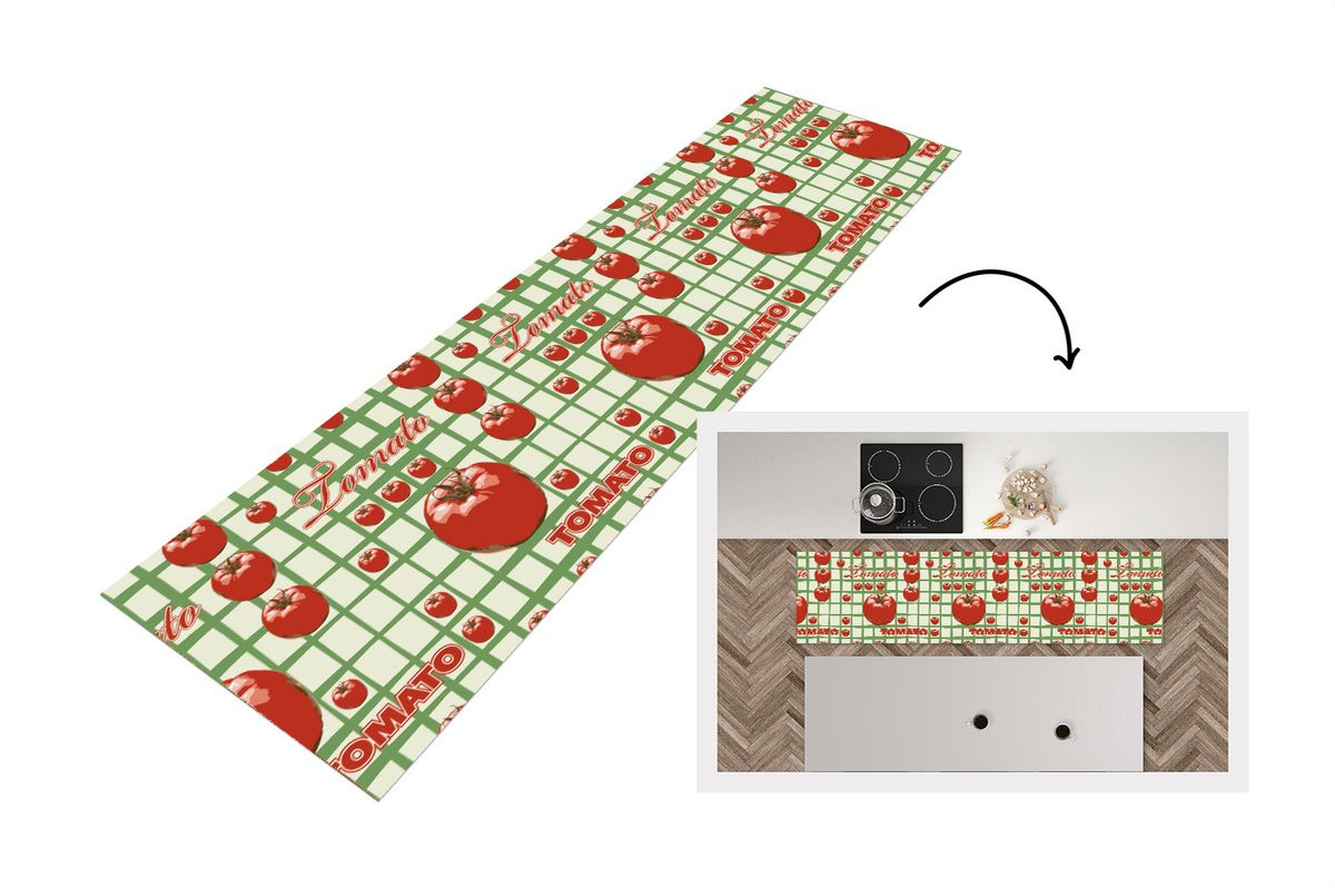 KitchenYeah Keukenloper Vintage Geblokt Vinyl