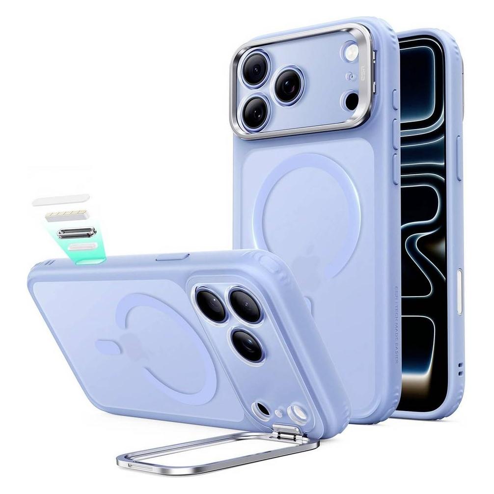 ESR - Classic Hybrid HaloLock Kickstand - iPhone 18 Pro Max / iPhone 17 Pro Max - Frosted Light Blue (Apple iPhone 17 Pro Max, Apple iPhone 18 Pro Max) (4894240303764)