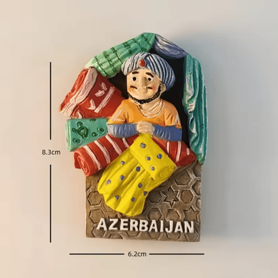 Inspire Curations Baku 3D Resin Fridge Magnet Souvenir Azerbaijan Travel Keepsake Collection azerbaijan C