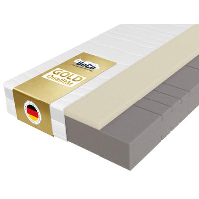 Hybridschaum-Matratze BECO "Feel Like Latex ONE KS - GOLD, Matratze 90x200 cm, 140x200 cm und mehr", weiß, B:140cm H:21cm L:200cm, Bezug: 100% Polyester. Steppfüllung: 100% Polyester, Matratzen, Ergonomischer Hybridschaum mit komfortabler Feel Like...