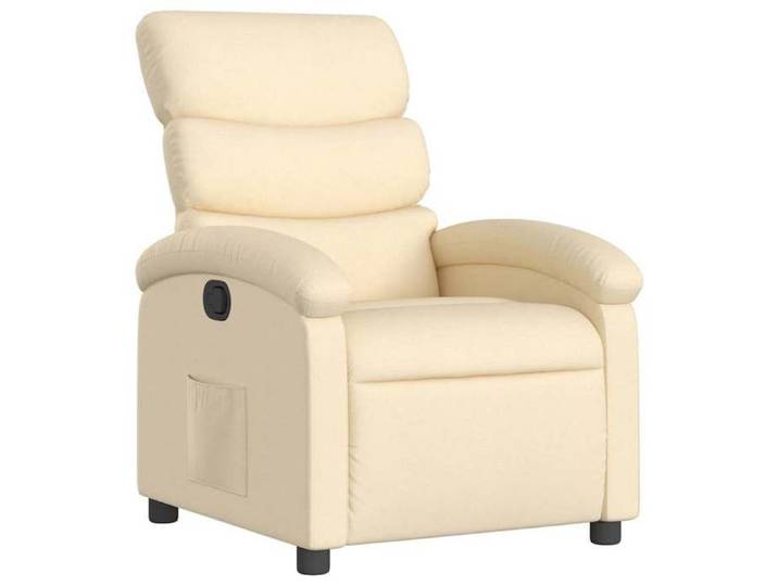 MGH@ Chaise inclinable - Fauteuil salon avec accoudoirs - Crème Tissu LV2724