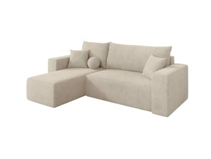 ALTDECOR Ecksofa mit Schlaffunktion L-Form SENO-L 249x139x85 - Creme Corner Sofa Bett Eckcouch Couch Wohnlandschaft Cauchsofa
