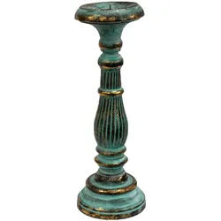 Medium Candle Stand - Turquois Gold