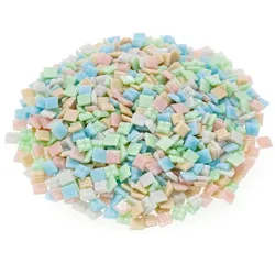 Glas-Mosaik, Pastelltöne, 10 x 10 mm, 750 g