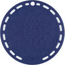 Le Creuset Untersetzer für heißes Geschirr 20 cm mit Muster tiefes Blau