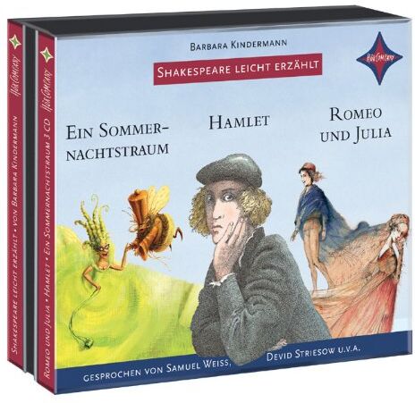 Barbara Kindermann - Weltliteratur für Kinder: Shakespeare leicht erzählt, 3er-Box: Romeo und Julia, Hamlet, Ein Sommernachtstraum: Sprecher: Devid Striesow, Samuel Weiss, ... 3 CD Multibox, Laufzeit ca. 3 Std. 10 Min. - Preis vom 19.10.2026 19:33:35 h