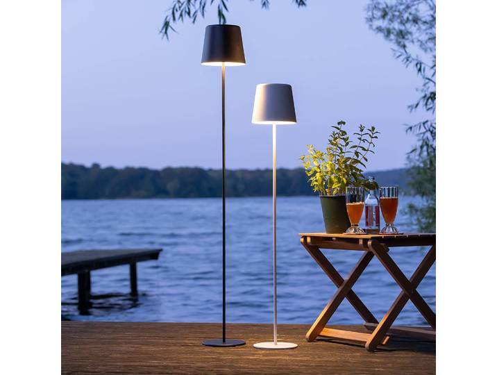 LED-Wegeleuchten Kaami Ø 18cm Schwarz/Schwarz