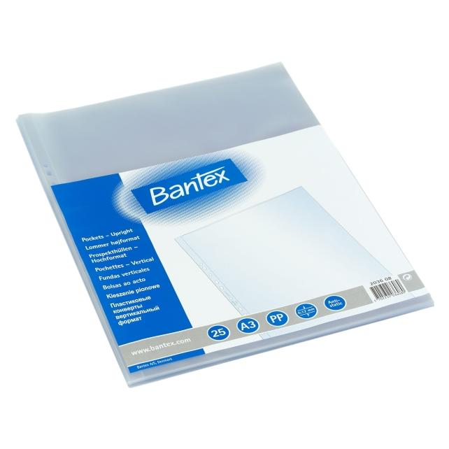 Bantex Plastlommer Elba A3 PP 0,12mm højformat - (25 stk.) (A3) (400005480)