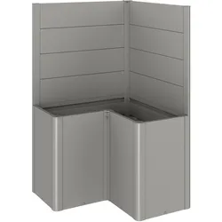 Biohort Sichtschutz für Pflanzbeet Belvedere mit L-Form (2 Stück; für Gr. L100, L150, L200) Belvedere Gr. L100 (MINI, MIDI und MAXI) quarzgrau-metallic