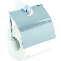 Bravat WC- Papierhalter mit Deckel Metasoft - gedämpfte Absenkung, chrom