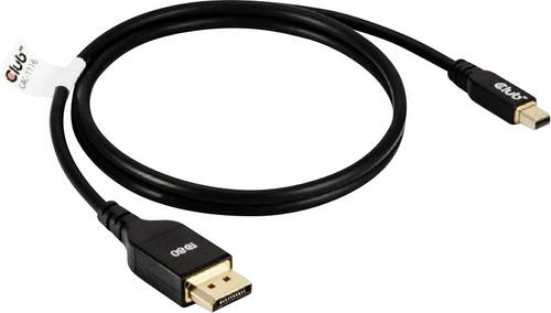 Club3D Mini-DisplayPort Anschlusskabel DisplayPort Stecker, Mini DisplayPort Stecker 1m Schwarz CAC-1116 DisplayPort-Kabel