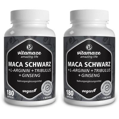 Maca SCHWARZ+Tribulus+Ginseng Komplex Kapseln 2x 2x180 St