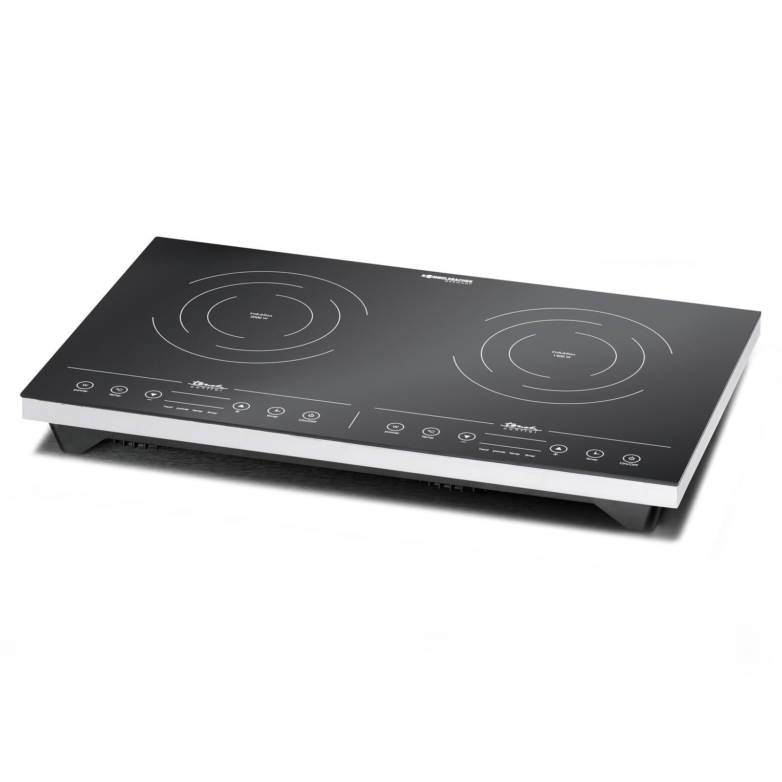 Rommelsbacher CT 3410/IN Glaskeramik Doppelkochtafel Induktion
