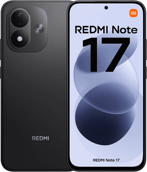 Xiaomi Redmi Note 17, Negro, 256GB, 6GB RAM, 6.99" AMOLED, Snapdragon 6s 4G Gen 2, 7700 mAh