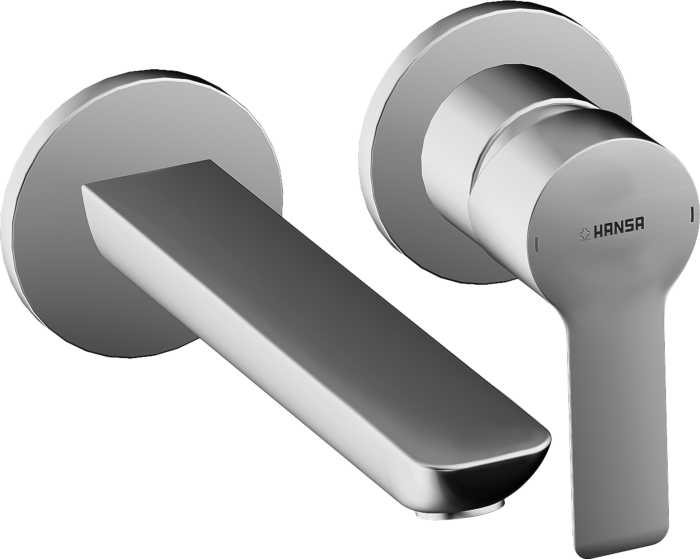 Waschtisch Wand Armatur Hansaligna 06402103  chrom, Waschtisch-Einhebelmischer, Wandmontage