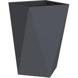 Helloshop26 - Moderner Pflanzkübel für den Außenbereich 50 x 50 x 75 cm minimalistischer Stil Garten/Terrasse anthrazitfarbener