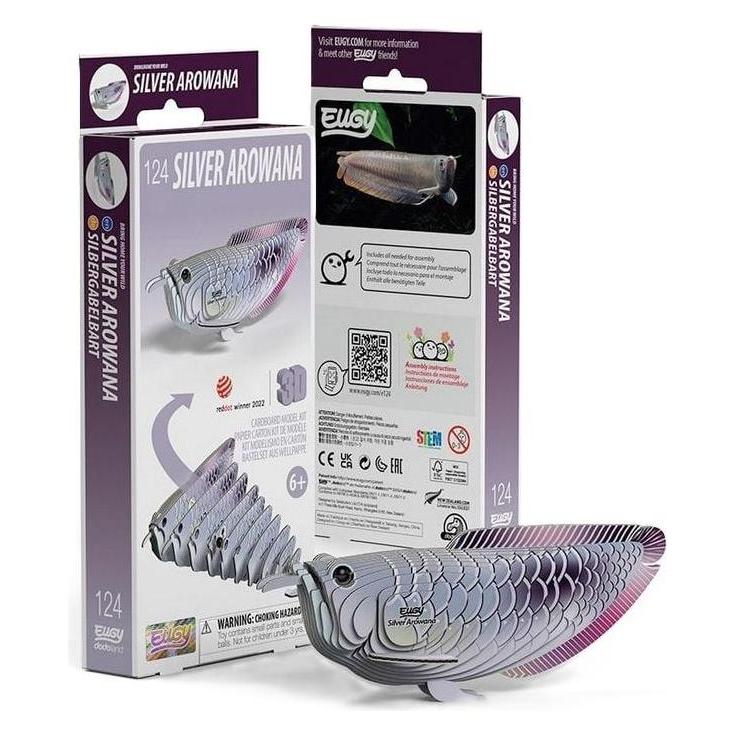 Eugy Arowana Fisch Silber Öko Puzzle 3D (56602040)