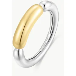 ANIA HAIE - RING - Segmented Puffy Ring - Two Tone - silver gold