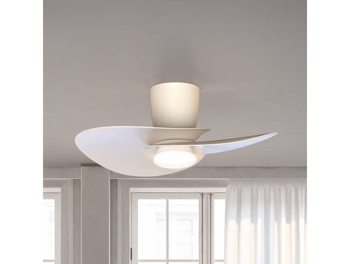 LED-Deckenventilator Nenufar weiß DC leise CCT - Mantra Mantra Iluminación - Wohnzimmer - Modern - Aluminium