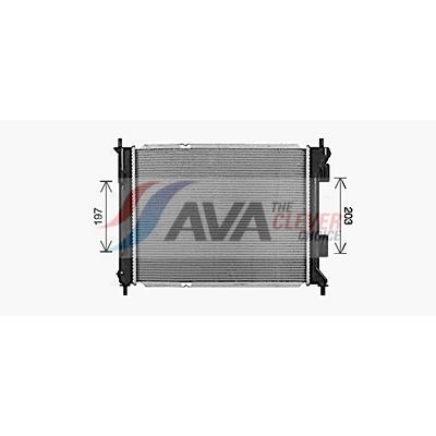 AVA CLEVER CHOICE Kühler, Motorkühlung ka2327 für KIA