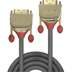 Lindy Dvi — Dvi (1 m), Videokabel, Gold