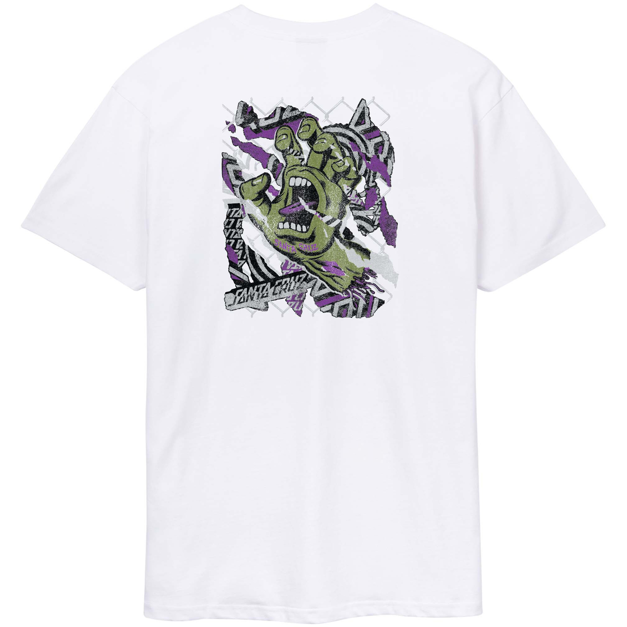 Santa Cruz Damaged Hand Herren T-Shirts weiss Größe L Hautfreundlich