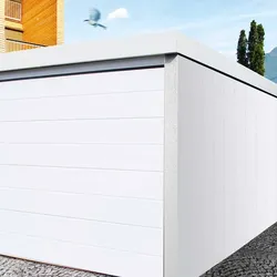 Siebau Flachdachgarage mit Sektionaltor und Torantrieb