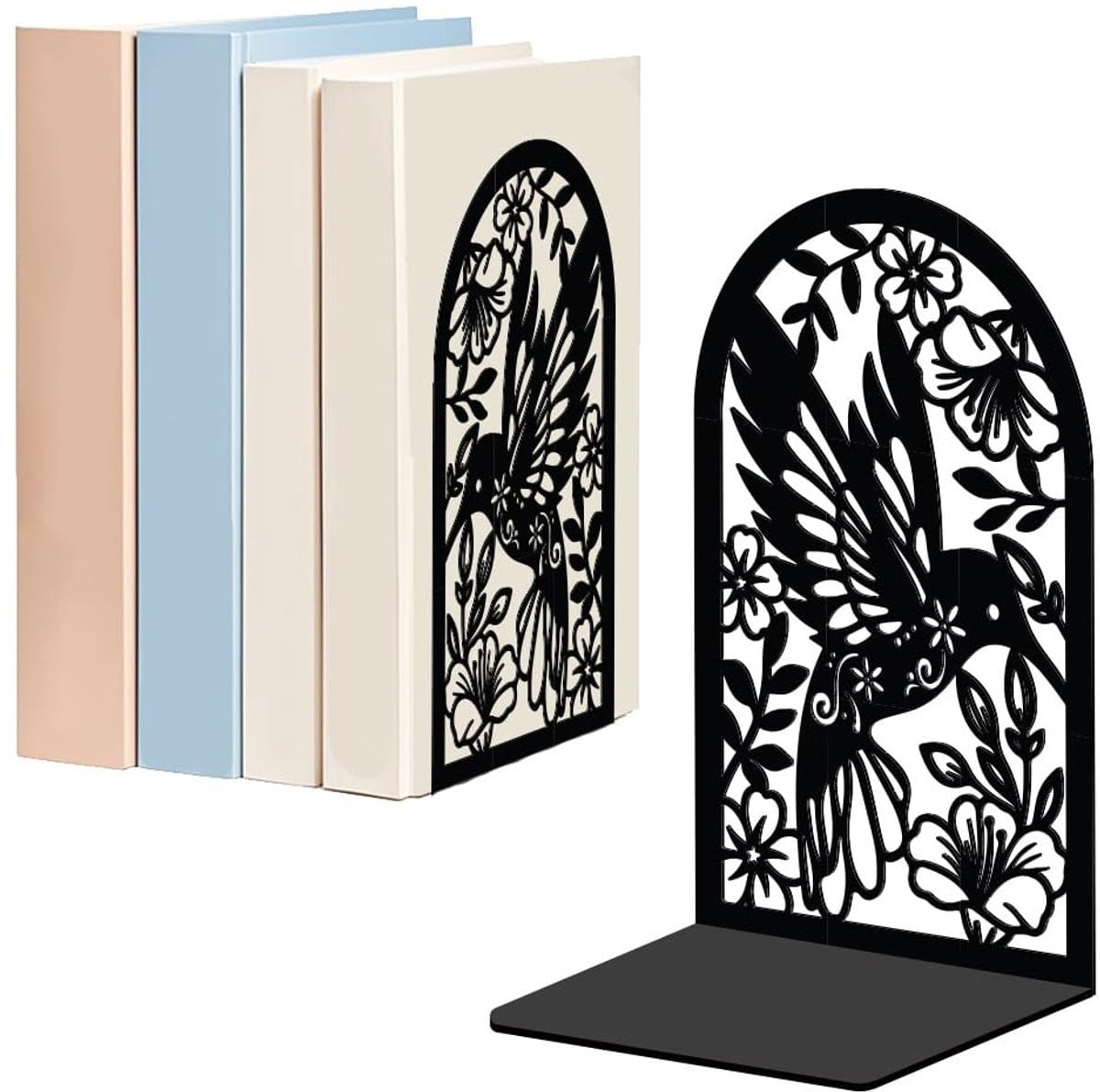 Omgoods Decoratieve Boeksteunen met Hummingbird Ontwerp