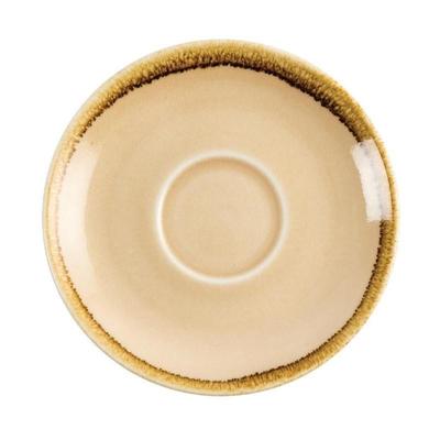 Gastronoble Olympia Kiln Untertassen Sandstein | 16cm | Porzellan | 12 Untertassen