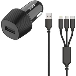 2GO 797258 Ladegerät für Mobilgeräte Universal Schwarz Zigarettenanzünder Auto