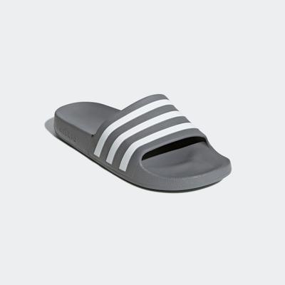 Badesandale ADIDAS SPORTSWEAR "AQUA ADILETTE", Damen, Gr. 43, Synthetik, grau (grau three, ftwr weiß, grau three), Schuhe