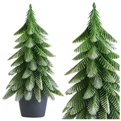 Künstlicher Deko-Weihnachtsbaum im Topf, silberfarben, 22 x 10 cm