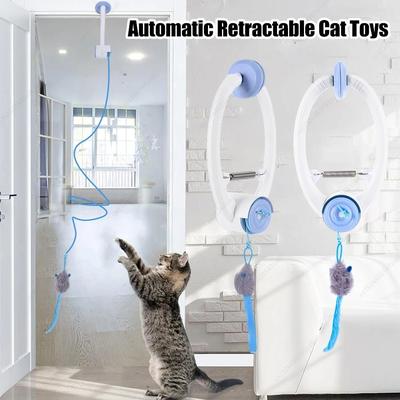 Uplift Essentials Suspension Pounce Door Hanging Automatic Retractable Cat Toy Suspension Pounce Door Hanging Automatic Retractable Cat Toy